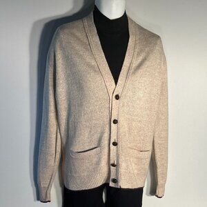 Fargo Vintage Light Beige Cardigan Sweater Academia Heritage Old Money Preppy